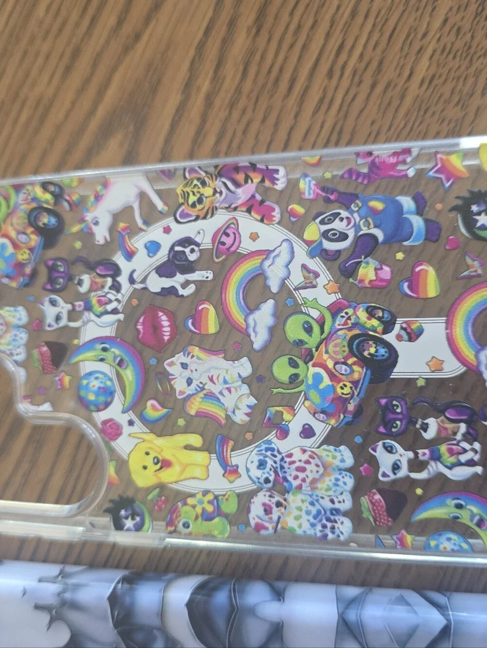 Phone Case Bundle - Black Bat Pattern & Clear Rainbow Sticker Design